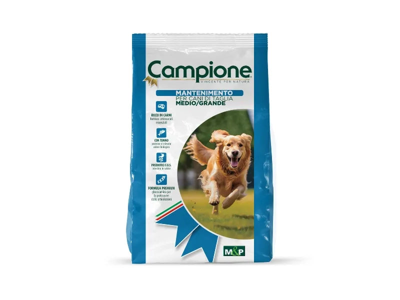 Crocchette mantenimento cani adulti medio/grandi con tonno e prebiotici FOS - 15 Kg
