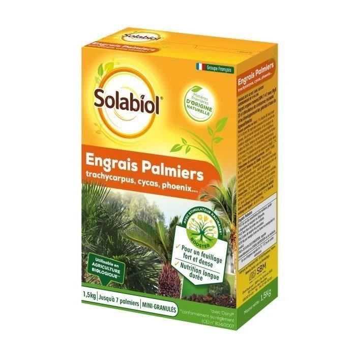 SOLABIOL SOPALMY15 Fertilizzante Palme E Piante Mediterranee - 1,5 Kg