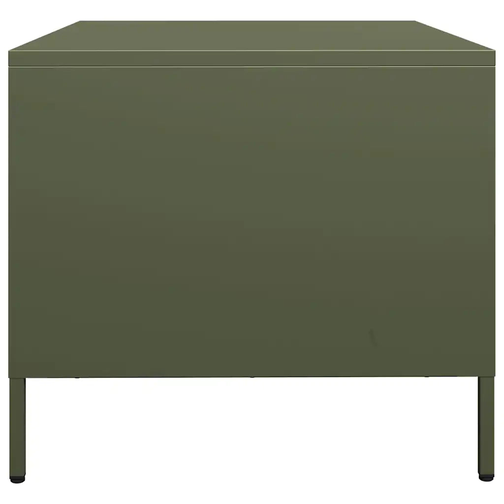 Mobile TV Verde Oliva 68x50x43,5cm in Acciaio Laminato a Freddo 851242
