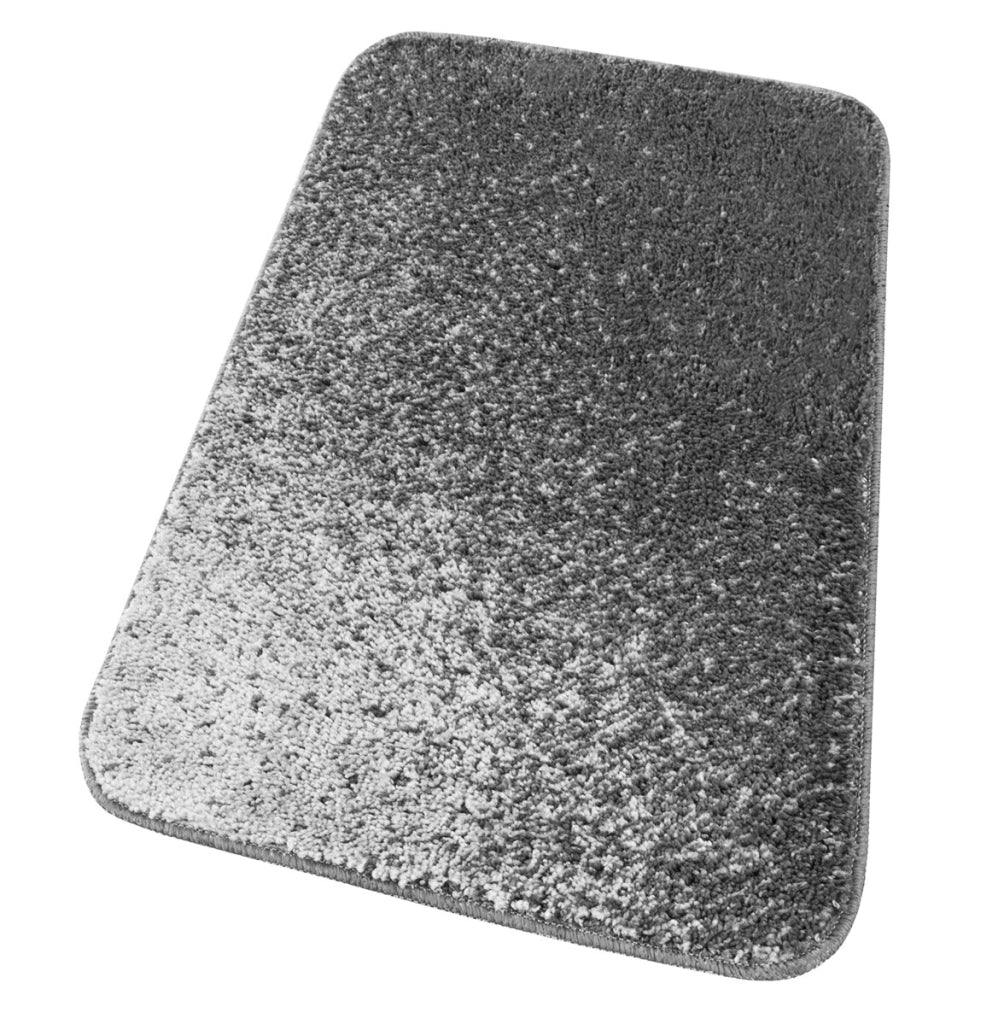 Tappeto Bagno Camera Scendiletto Doccia Vasca Antiscivolo Assorbente Shaggy Soffice IBISCO A Grigio - 50x80 cm