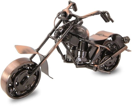 Decorazione per Motori Modello Retro - Scultura in Acciaio - Dimensioni 20x11x8cm - Resistente ai Colpi - Decorazione per Motori