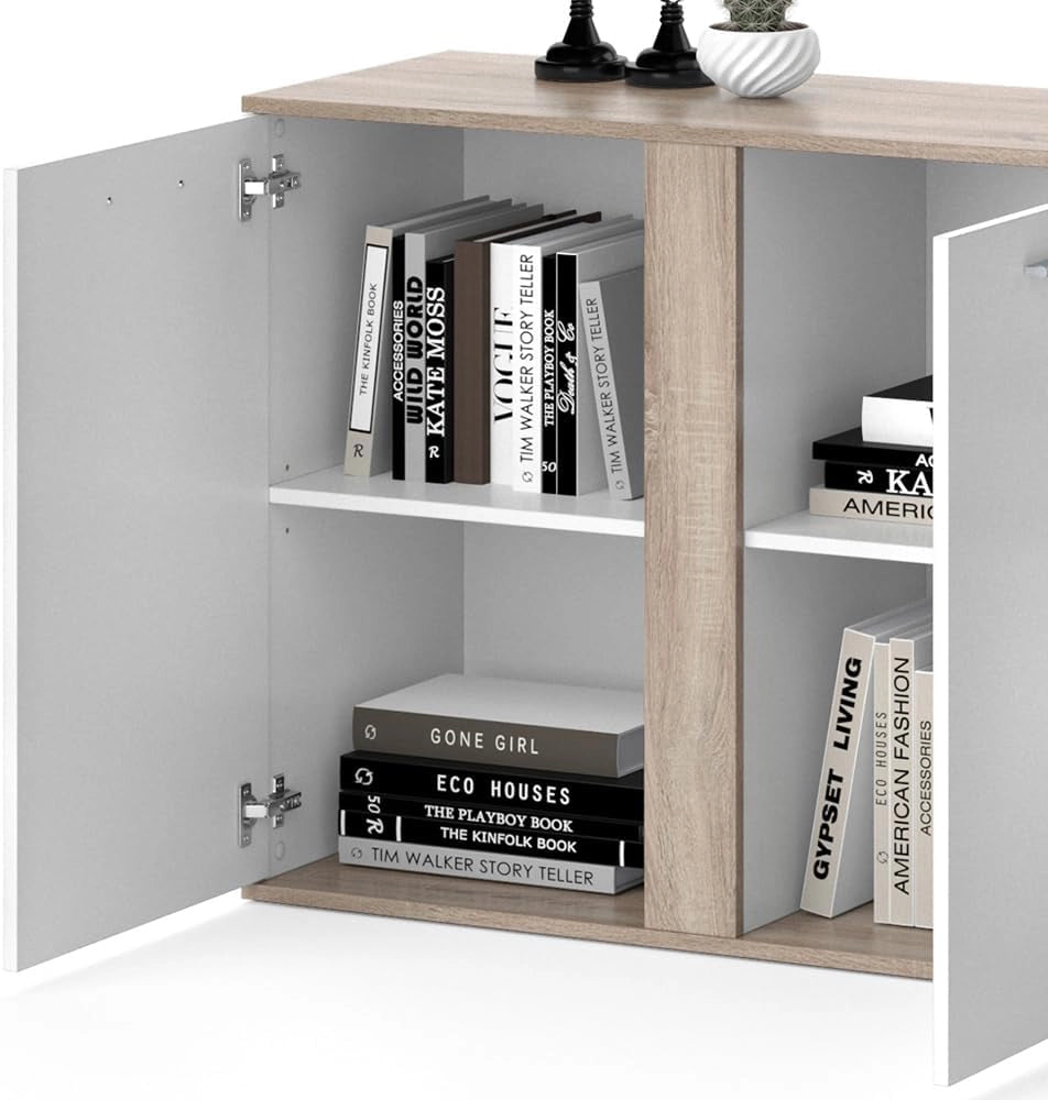 Cassettiera Novelli, Sonoma, 40 x 80 cm con ante, adatto per riporre abiti e oggetti per la casa