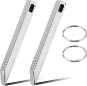 Set di 2 Chiavi a Sfera in Acciaio Inox Multitool EDC Barra di Acciaio Zavorrata in Argento - Utilizzo Giornaliero