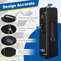 Borsa da Viaggio Golf Pieghevole con Ruote, Borsa da Golf in Tessuto Oxford Resistente ed Impermeabile, Custodia da Viaggio per Mazze da Golf per Compagnie Aeree, Nero