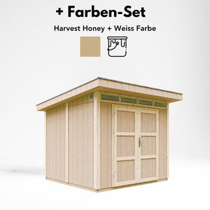 Casetta da Giardino di QUALIT? PREMIUM 5,9m?²-L279xW293cm - TIMBELA M903A-HARVEST HONEY