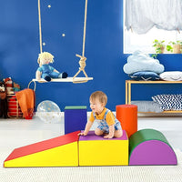 Set di 5 Blocchi con Diverse Forme e Colori, Giocattolo per Arrampicata e Strisciamento, Aiuta i Bambini a Crescere (Colorato)