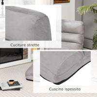 Sedia Pieghevole da Pavimento Portatile, Divano Imbottito, Regolabile in 5 Posizioni, Supporto per la Schiena, Ideale per Rilassarsi Leggere (Grigio)
