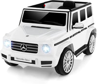 Mercedes-Benz G500 Auto Elettrica per Bambini, 12V Macchina Elettrica con Telecomando 3 Velocità Musica e Luci LED, Funziona Dondolante, Veicolo Elettrico per Bambini 3 Anni+ (Bianco)