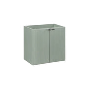Mobile sottolavabo ELVINA – 60 cm – 2 cassetti – Colore verde salvia pastello – Mobile sospeso