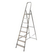 Scala Domestica in Alluminio Easy-Dom a 8 Gradini con Pedana in Acciaio Verniciato
