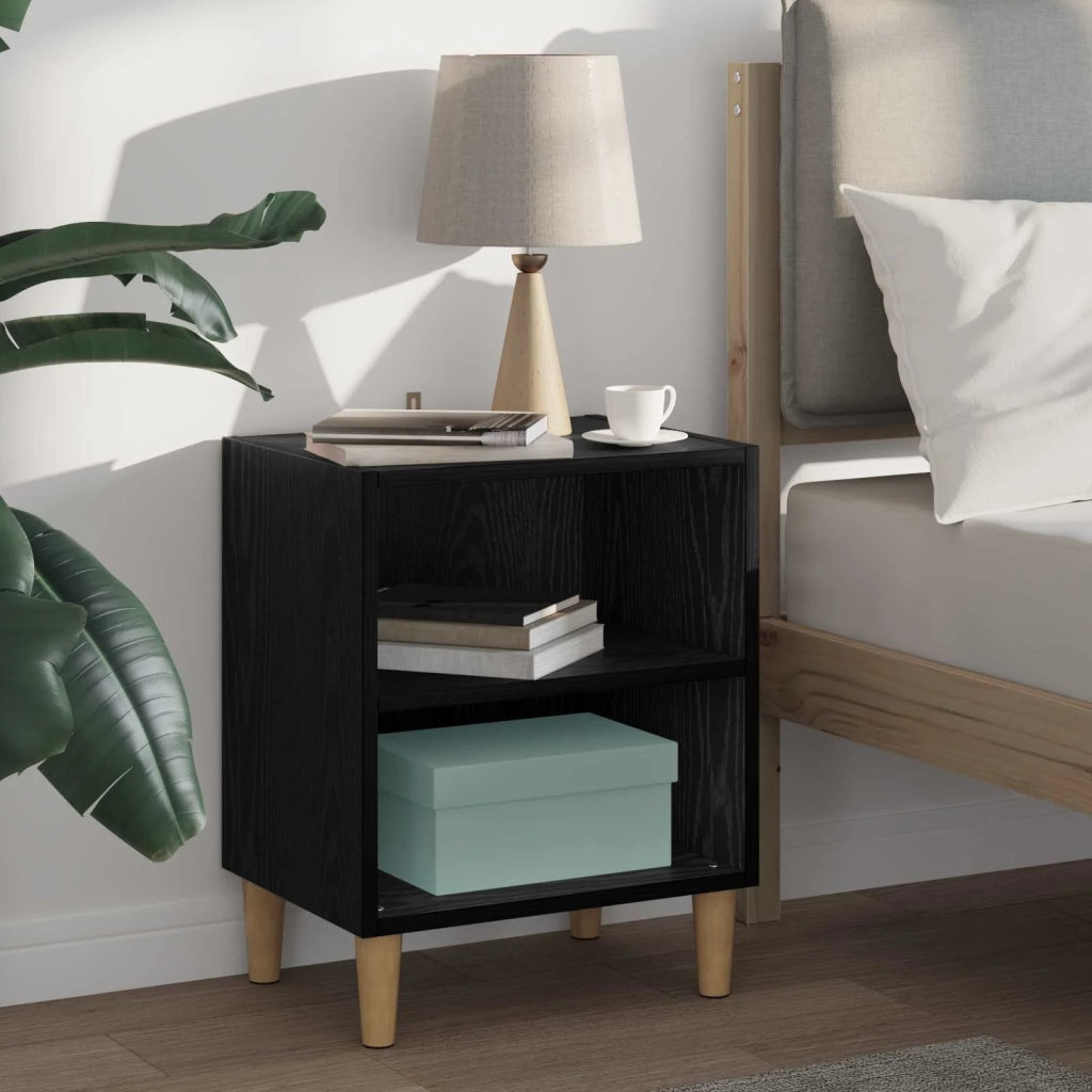 Armadietto per letto Rovere Nero 40 x 30 x 50 cm CFW7066857