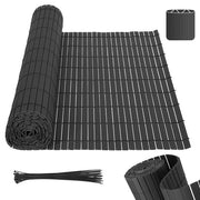 Schermo PVC per giardino 0,9x4m - protezione vista per balcone - per esterno giardino balcone - grigio 2 pezzi