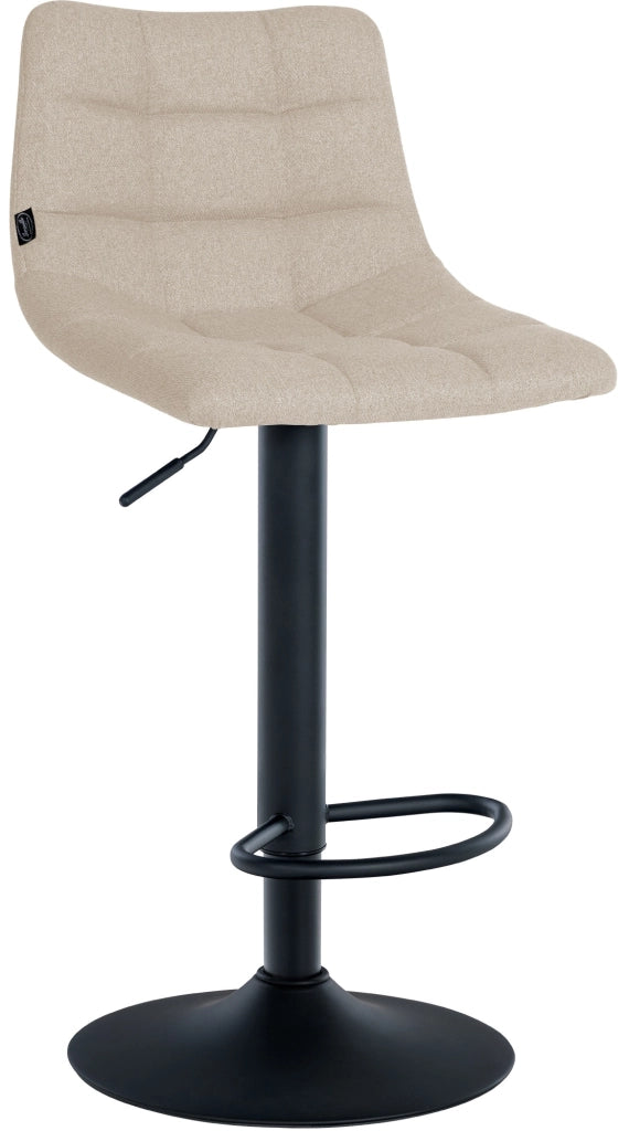 Set di 2 sgabelli da bar Jerry Fabric crema,nero