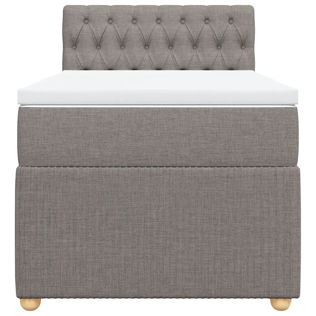 Giroletto a Molle con Materasso Tortora 90x190 cm in Tessuto