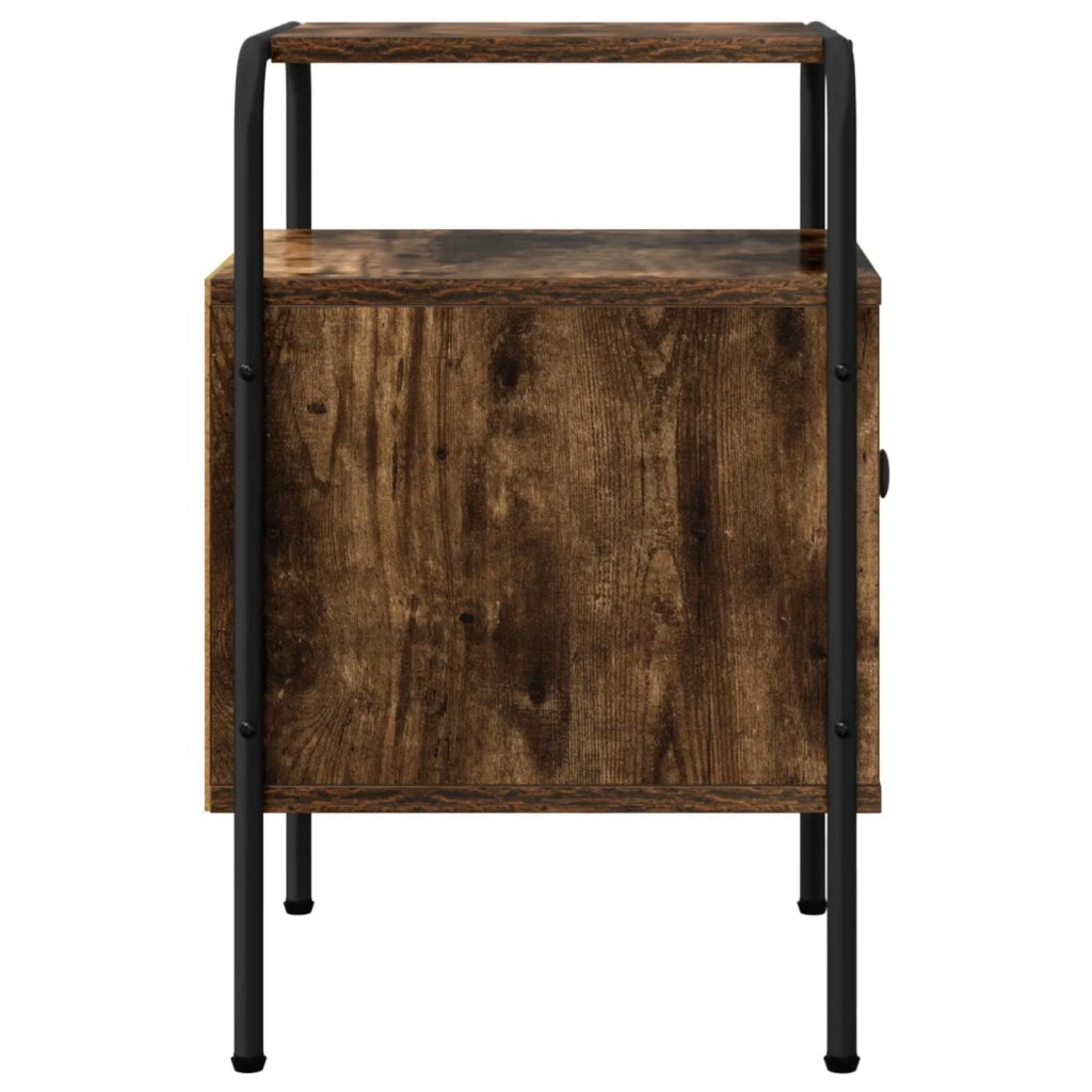 Armadio da Notte 2 pz Rovere Fumo Legno ingegnerizzato 8007592