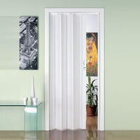 Porta a Soffietto da Interno 88,5x214 cm in PVC Florance Bianca Pastello