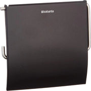 Supporto per carta igienica con coperchio Nero lucido - Toilette elegante e funzionale supporto per carta igienica