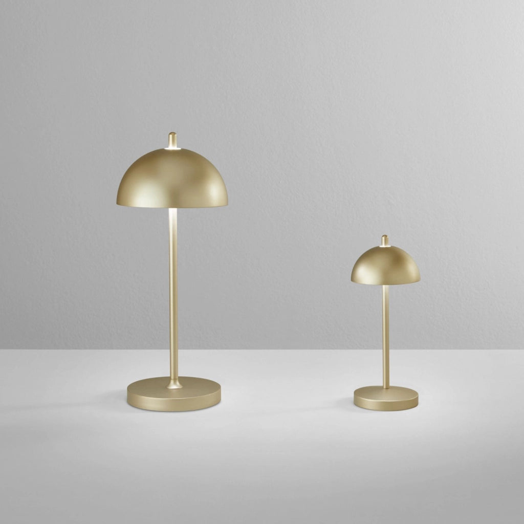 LAMPADA DA TAVOLO RICARICABILE LED PARTY ORO 2,5W 350LM 3000K DIMMERABILE IP44 13x30CM