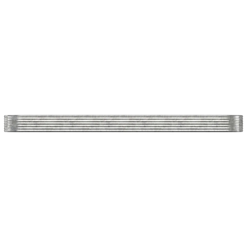 Fioriere | Cassetta per fiori | Letto Giardino Acciaio Zincato 507x100x36cm Argento