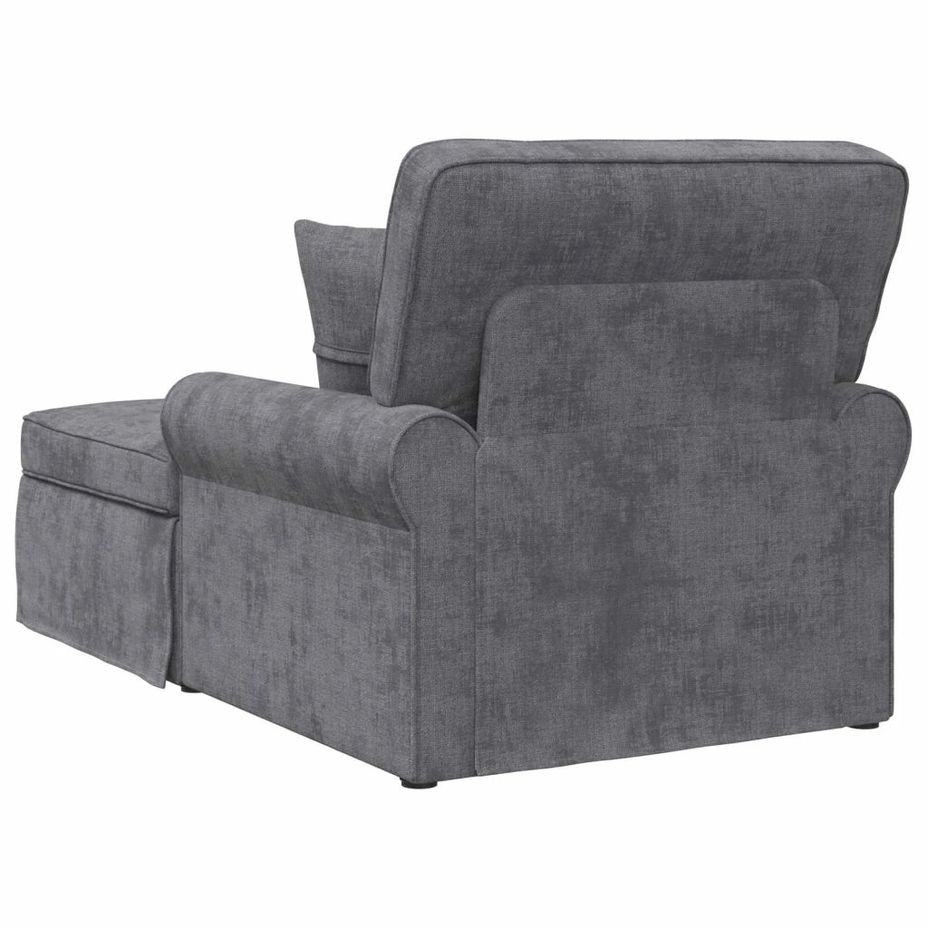 Chaise Longe con Gonna Grigio Scuro 157 x 91 x 91 cm ARES