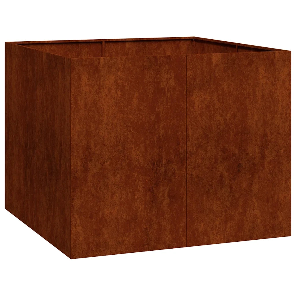Fioriera Arrugginita 100x100x80 cm in Acciaio Corten 860828