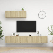 Mobili Porta TV 3 pz Rovere Sonoma in Legno Multistrato 3079018
