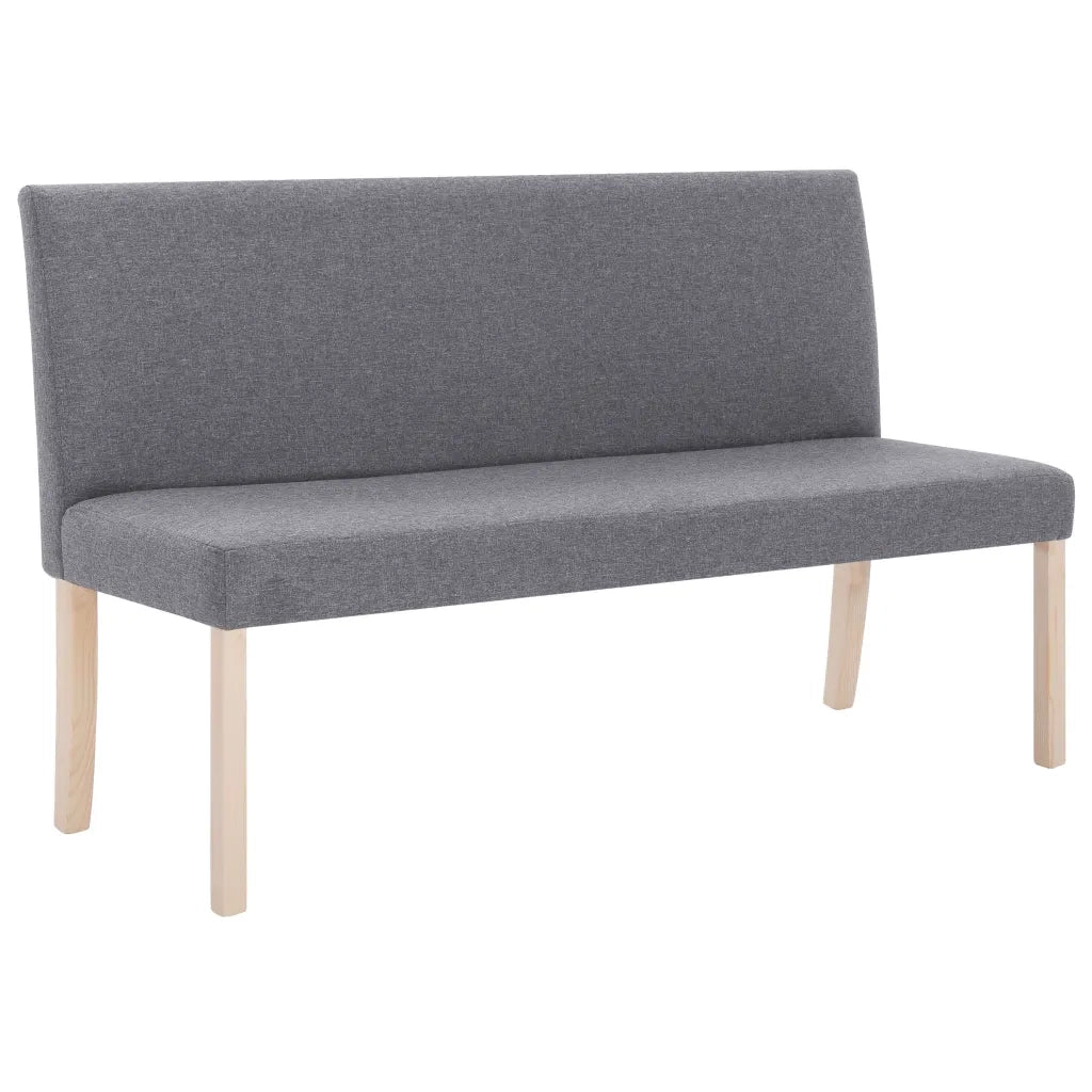 Panca-Sgabello 139,5 cm Grigio Chiaro in Poliestere