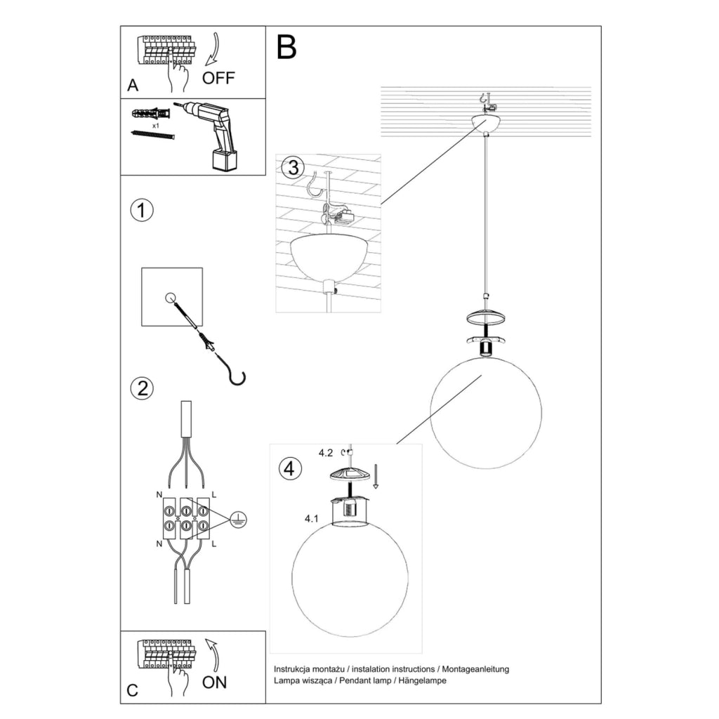 Lampada a sospensione Franco 20 oro Pure Lume E27