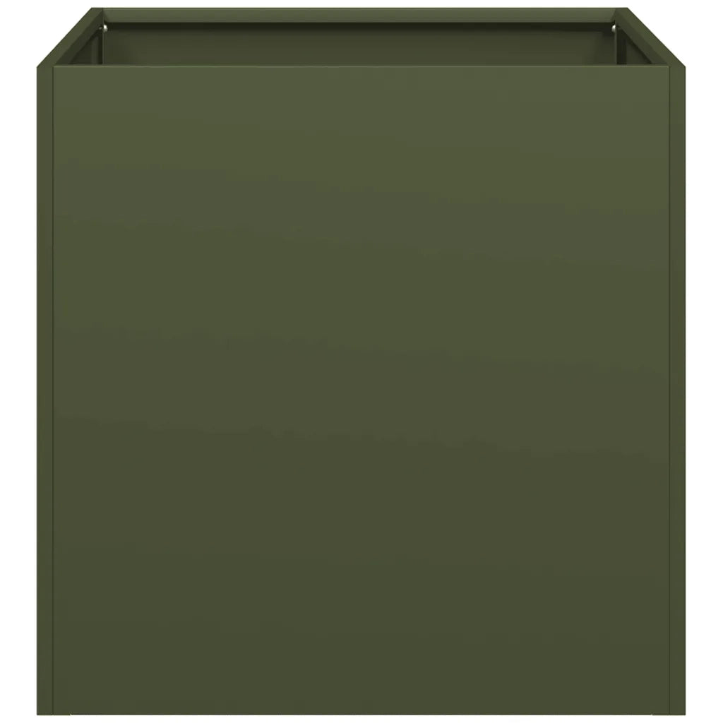 Fioriera Verde Oliva 40x40x40 cm in Acciaio Laminato a Freddo 860664