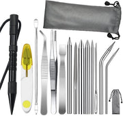 Set di ago paracorda 14 pezzi - Ago a filo di acciaio inossidabile - Marlin Spike - Morsa - Chiave di estensione - Ferra da nodo - Leggero e resistente alla corrosione - Attrezzo per nodi