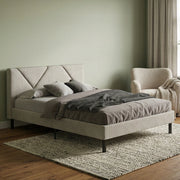 Hemera, Letto Piazza e Mezza Dimensione Materasso 120x190 cm, Grigio Tortora