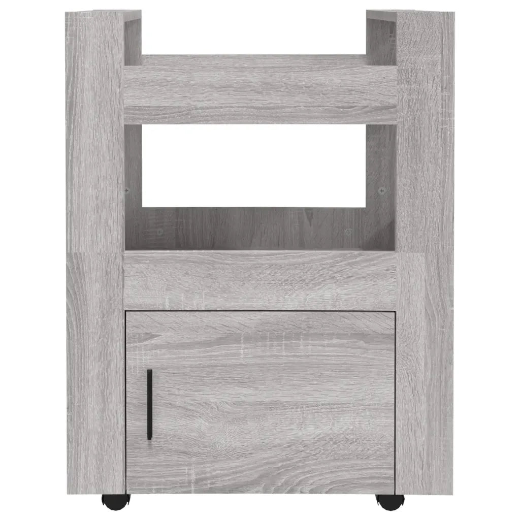 Carrello da Cucina Grigio Sonoma 60x45x80 cm Legno Multistrato cod mxl 61102