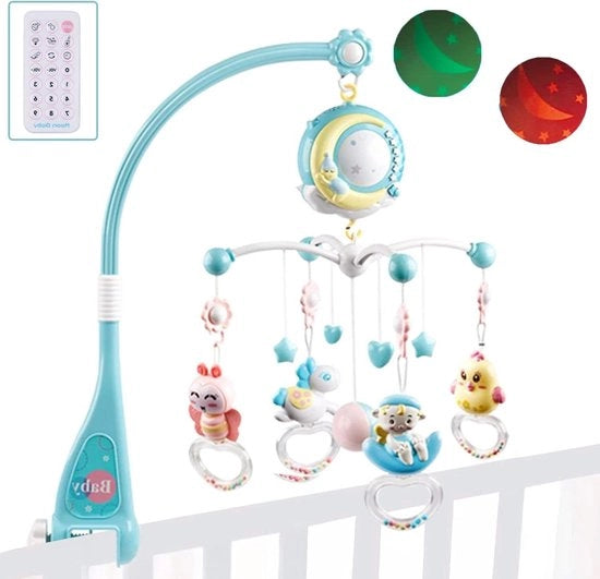 Lettkinderbed 4-in-1 con illuminazione e controllo musicale da distanza - proiettore stellare girevole 360° - lettino per bambini - regalo