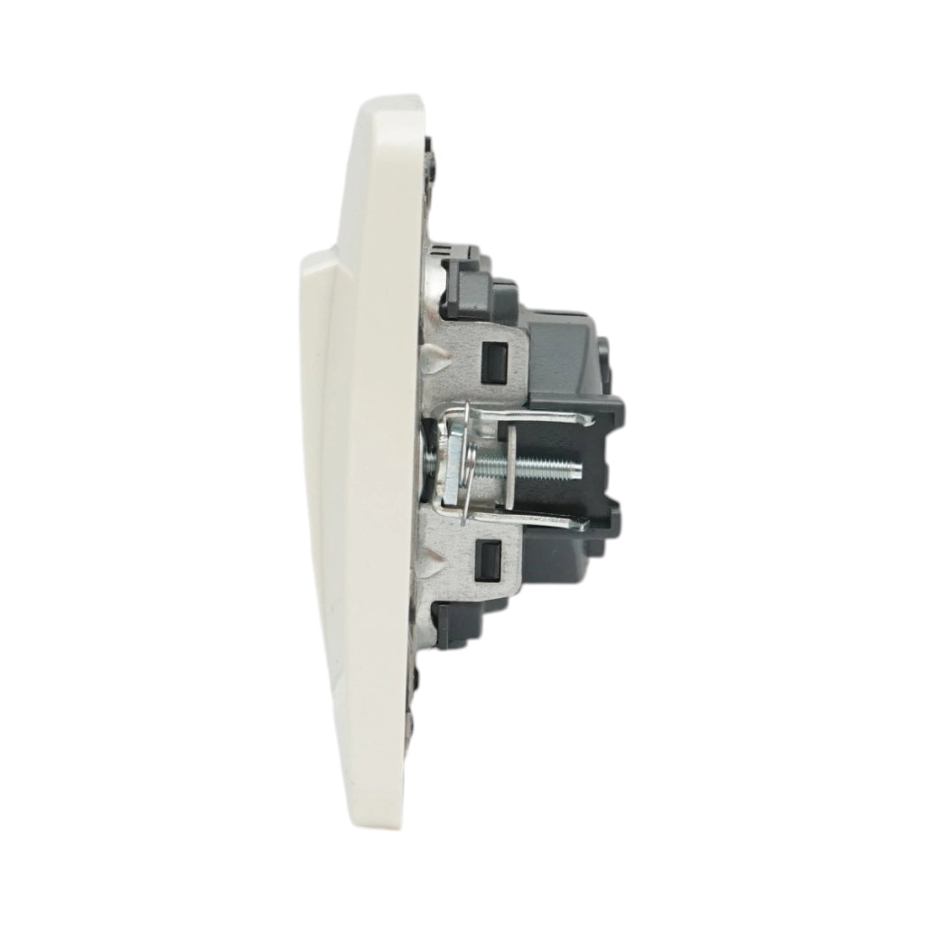 Interruttore campanello LED con reset bianco, da incasso, 220V, 10AX, PC 80x80mm