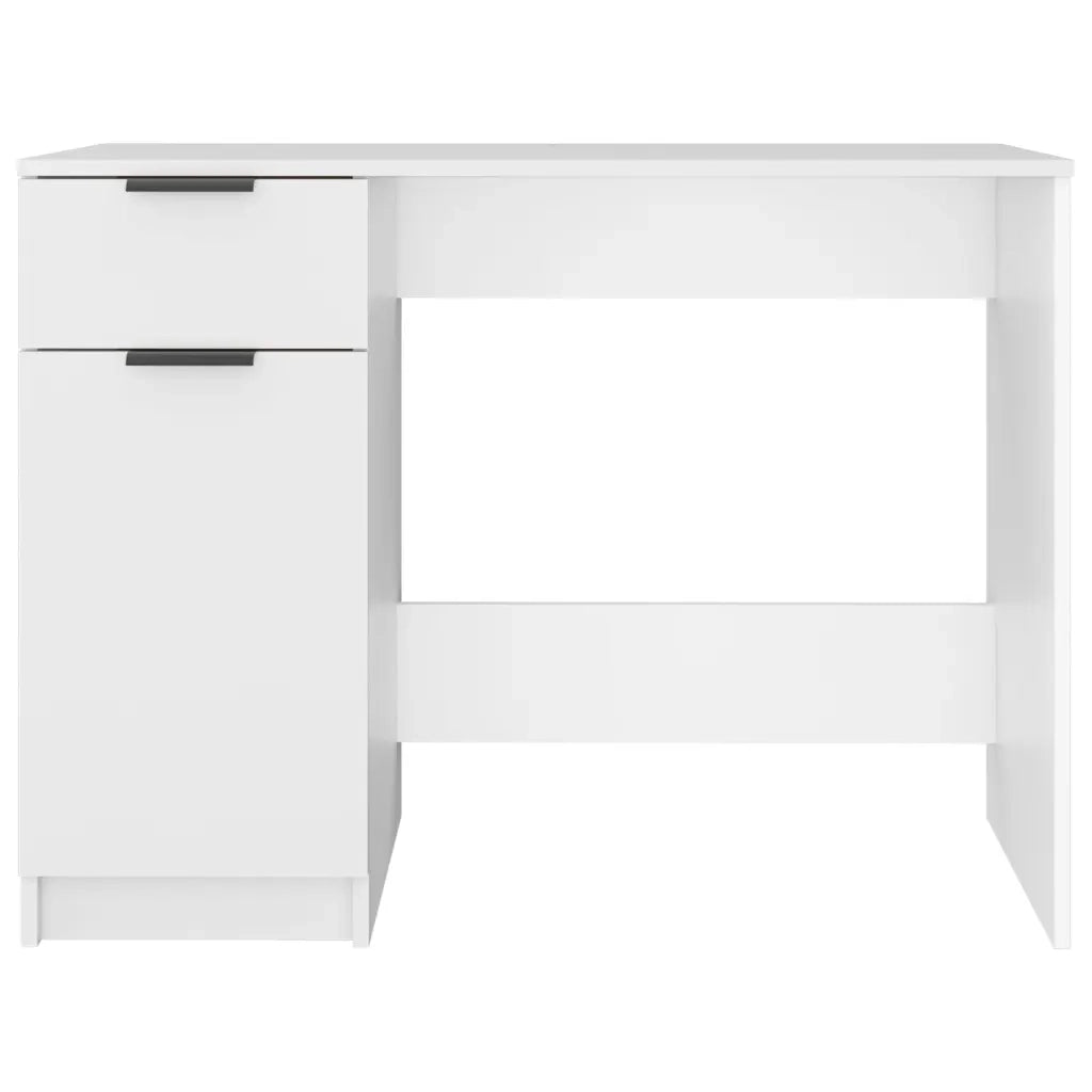 Scrivania-Scrivanie per ufficio e studio-Scrittoio Bianca 100x50x75 cm in Legno Multistrato