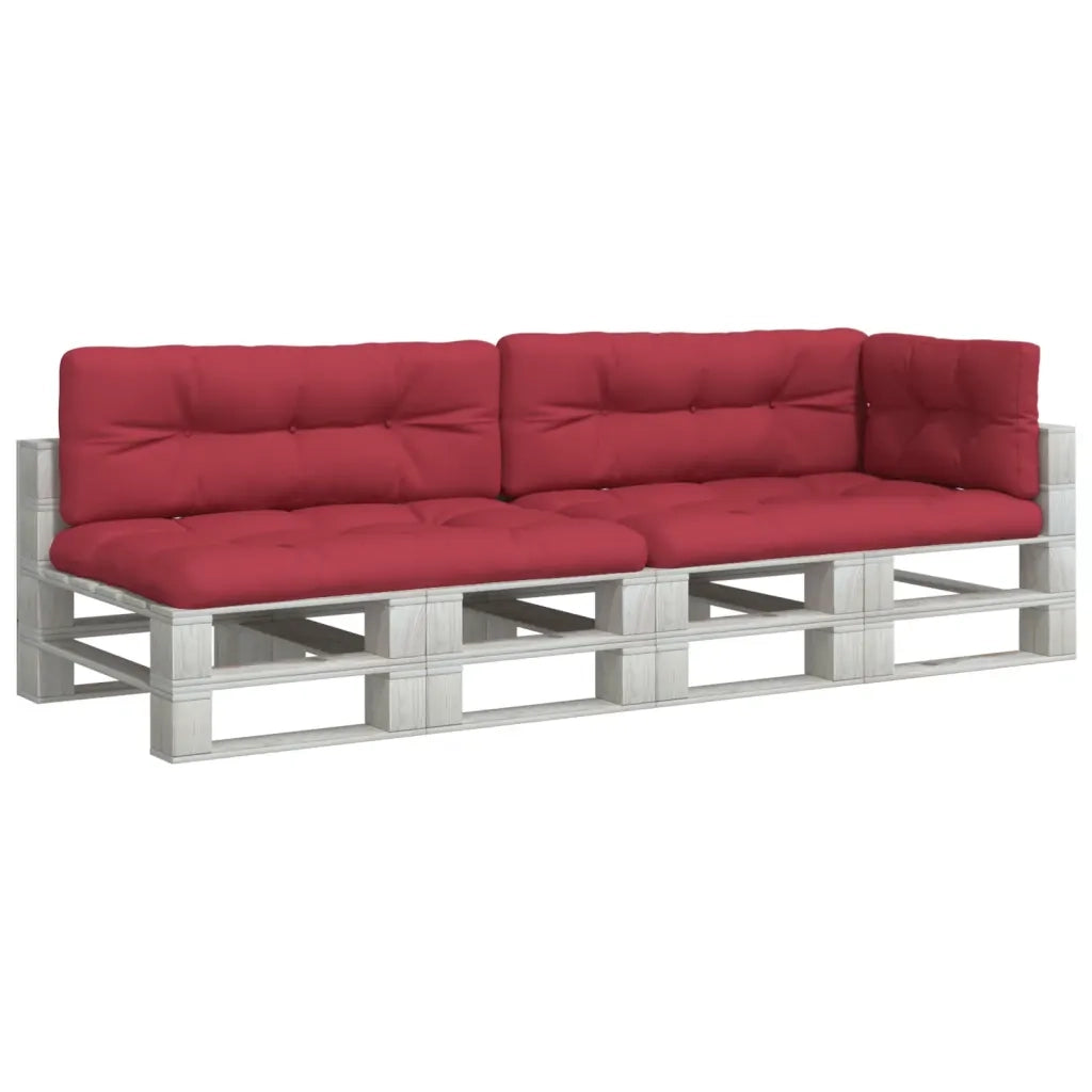 Cuscini per Pallet 5 pz Rosso Vino in Tessuto 3217140