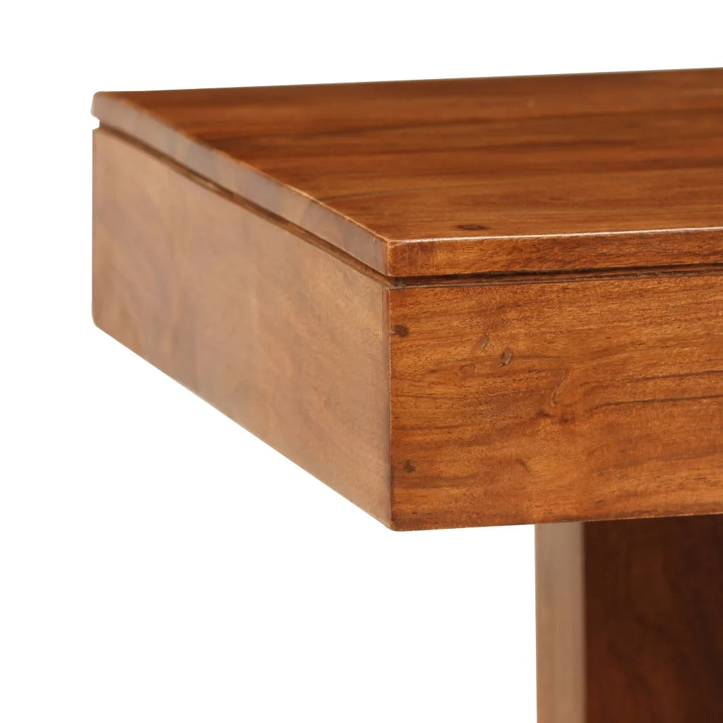 Tavolino da Salotto-Tavolino da soggiorno-Tavolo in Legno Acacia Finitura Ambra 110x55x35 cm 240376
