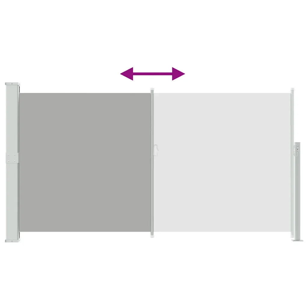 Tenda Laterale Retrattile per Patio 170x300 cm Grigio 48368