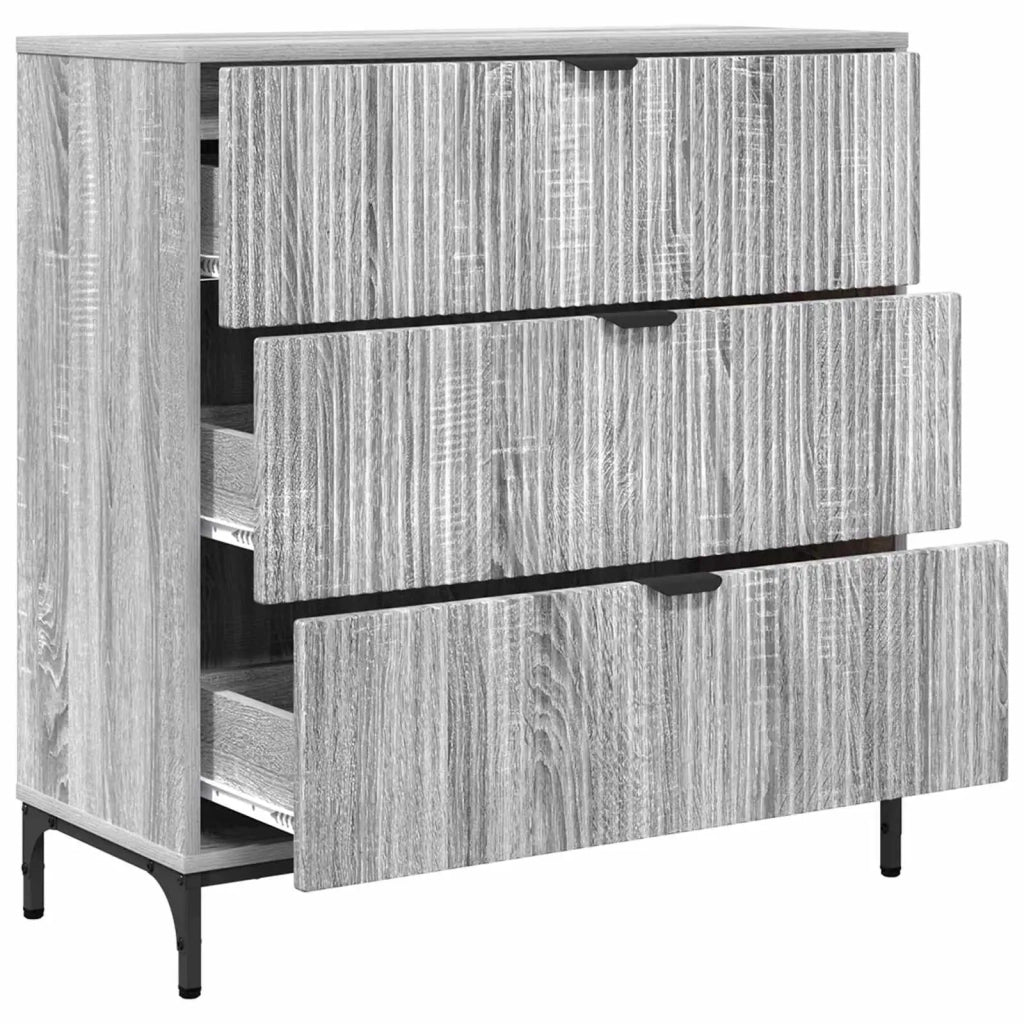 Credenza Grigio Sonoma 79,5 x 33 x 82 cm Legno multistrato 883440