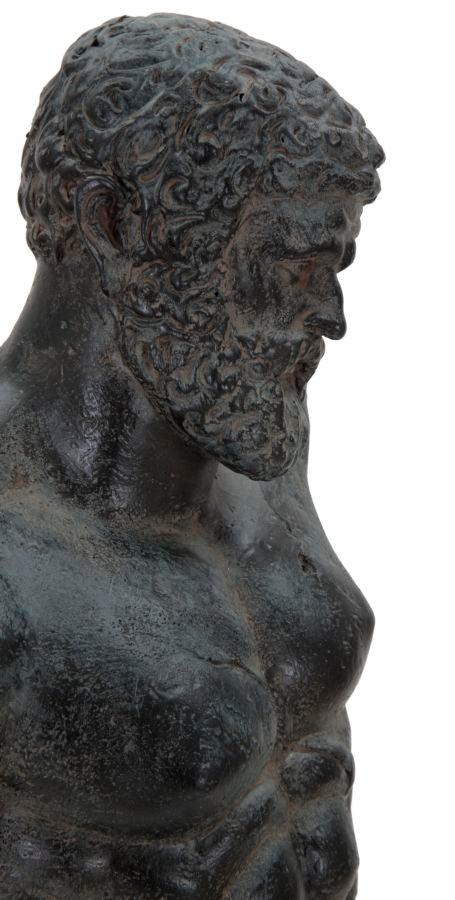 Scultura Museum Man 26x22x57,5 cm in Poliresina e Ferro Nero