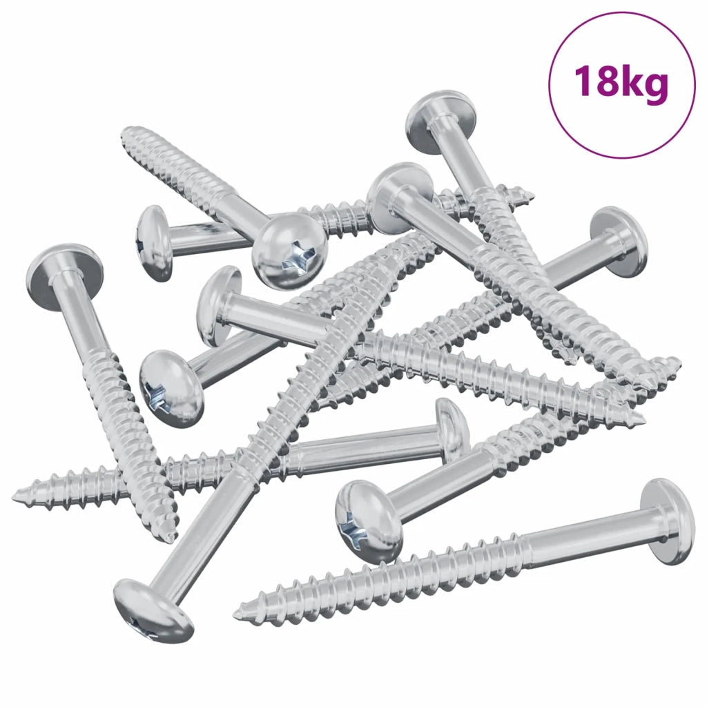 Vite in Legno 3273 pz Argento 9,8 x 53 mm Acciaio CFW4656070