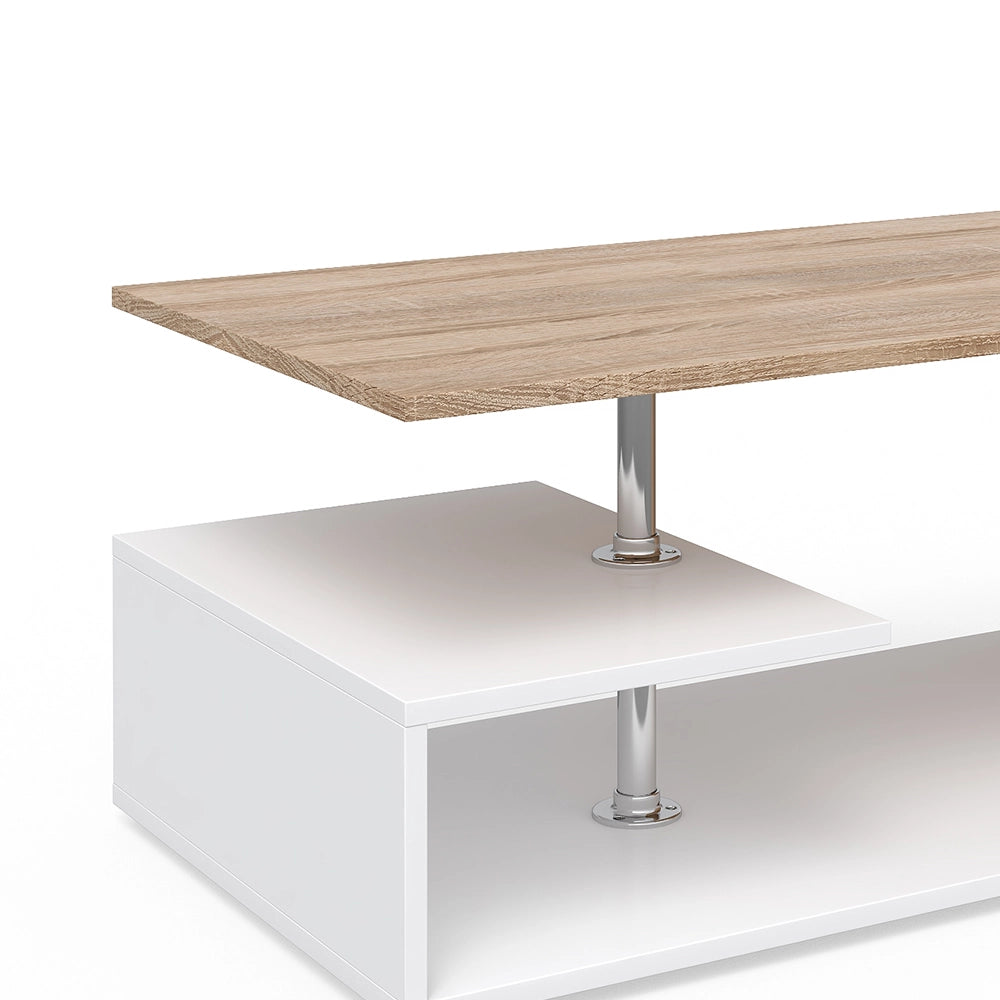 Vicco Tavolino da salotto Bianco/Sonoma 91 x 52,6 cm