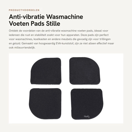 Antivibratie per Pedale per Lavastoviglie - 4 pezzi - Pads EVA Antiscivolo - Protezioni per Pavimento - Riduzione Rumore - Facili da Installare - Pads Antivibrati