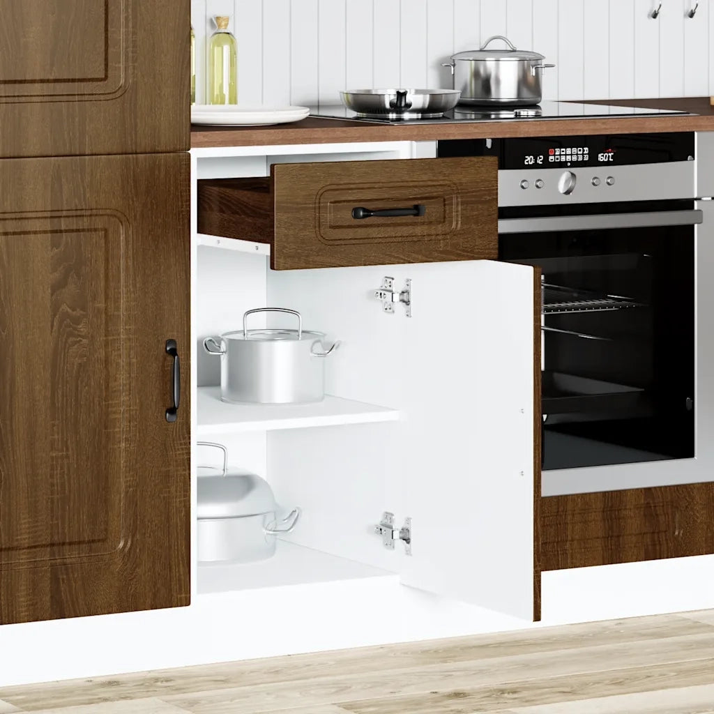 Base da Cucina Kalmar Rovere Marrone in Legno Multistrato