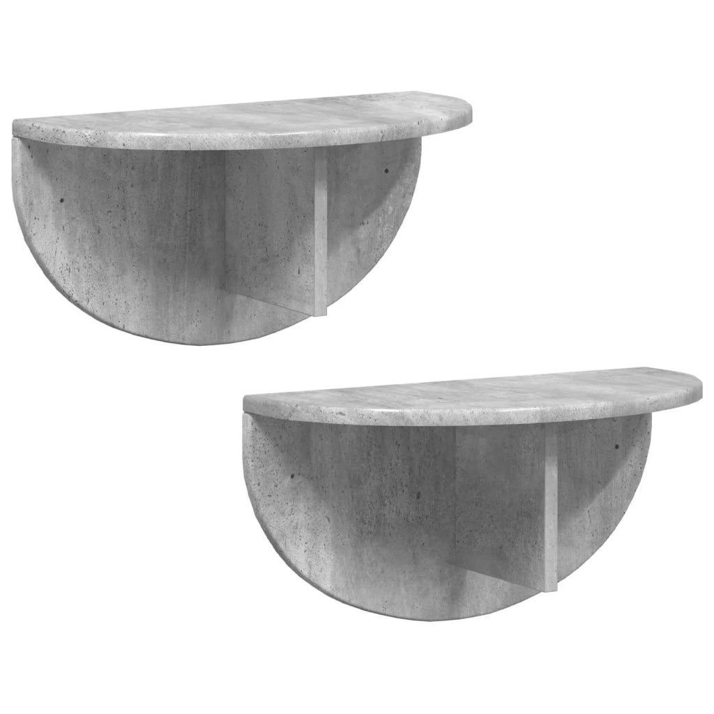 Scaffale da parete 2 pcs Grigio cemento 48 x 24 x 24 cm
