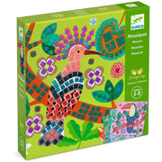 Mosaico, Chioma,completa i disegni con gli stickers autoadesivi ingommapiuma,Djeco,Eta 5-8 anni