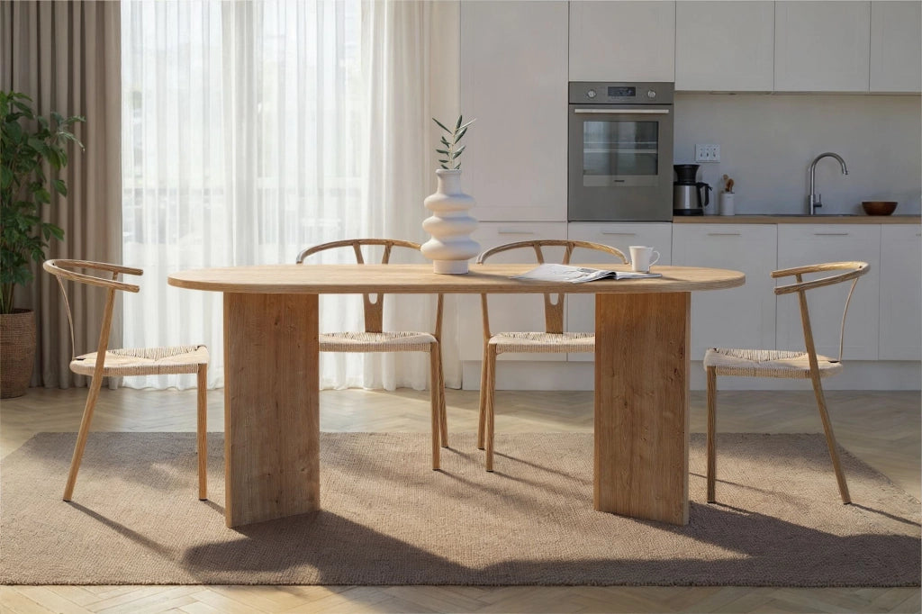 Tavolo da pranzo in legno "Sablin" 180 x 90 x 75 cm - Rovere zaffiro