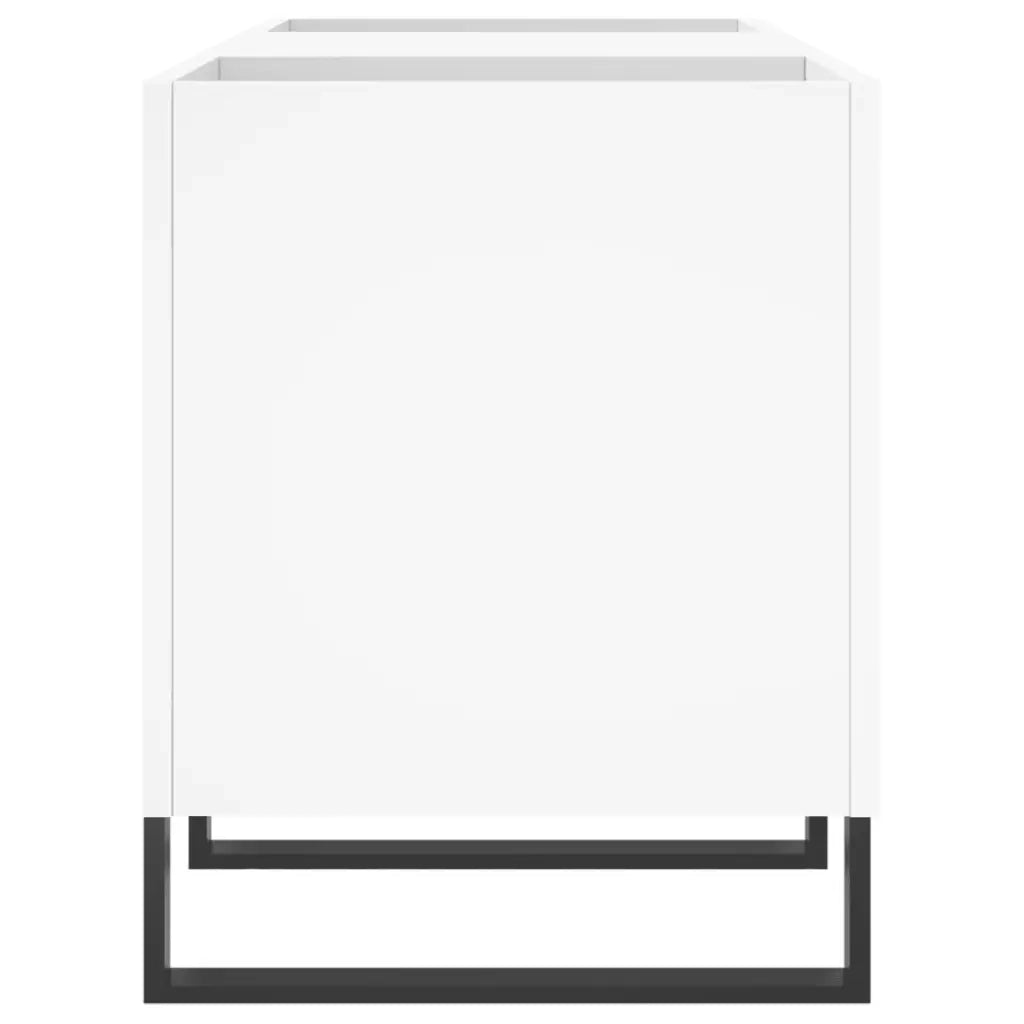 Mobile Porta Dischi Bianco 121x38x48 cm in Legno Multistrato 831684