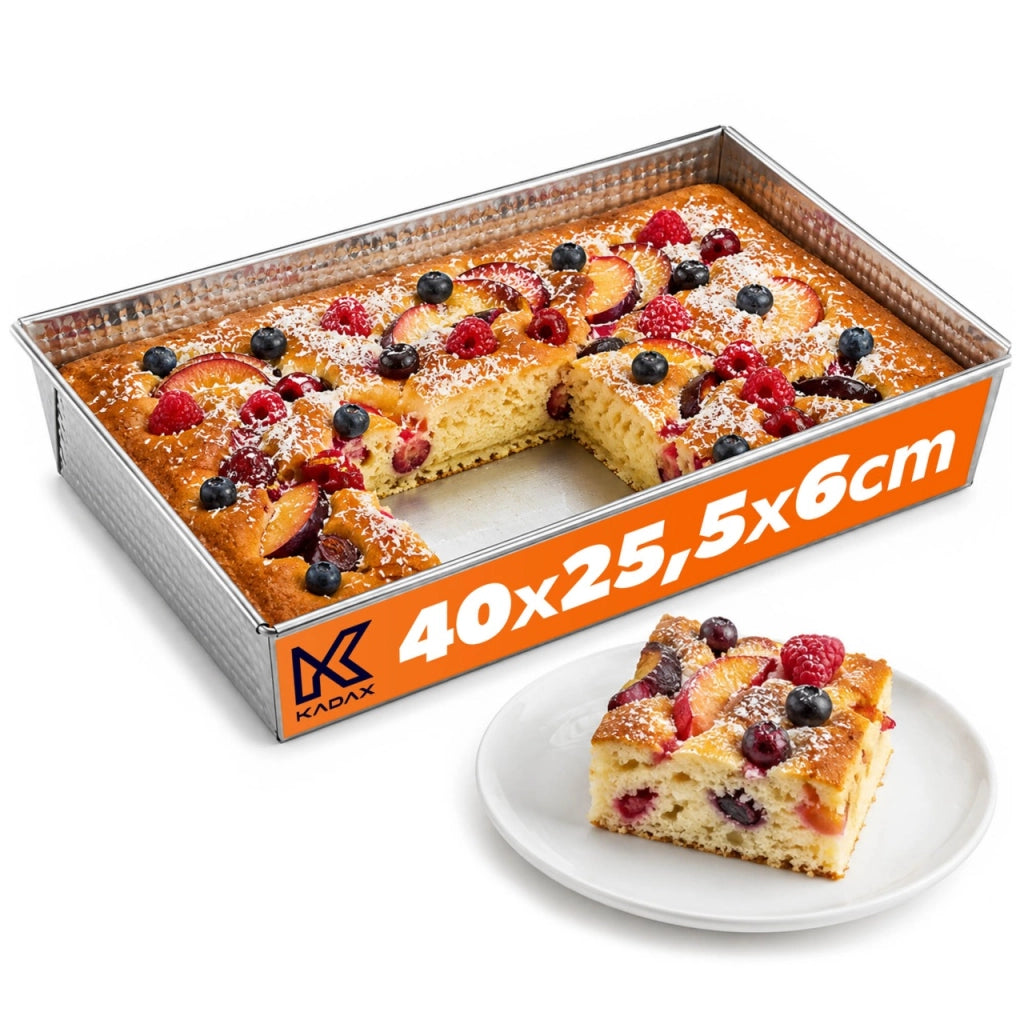 Teglia rettangolare per torte KADAX, 40x25x6 cm