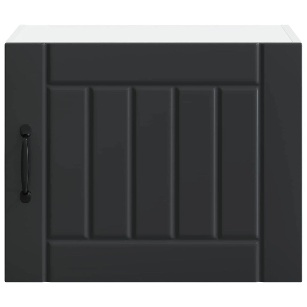 Set di 2 pensili da cucina moderni e pratici 50 x 31 x 40 cm in legno composito nero 02_0053926